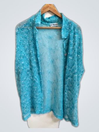 Bel Woman Paris Blue Knit Top