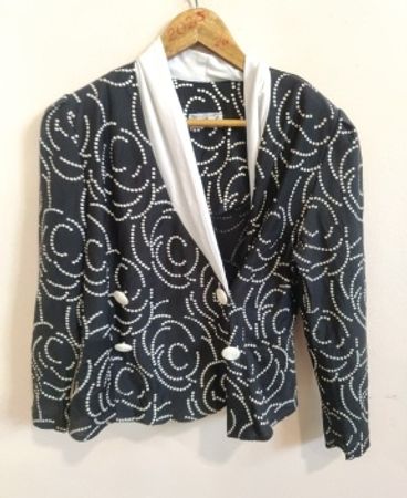 Black and White Beaded Jacket