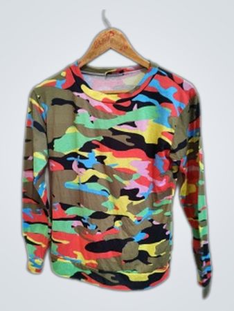 Multicolor Camouflage Long-Sleeve Shirt