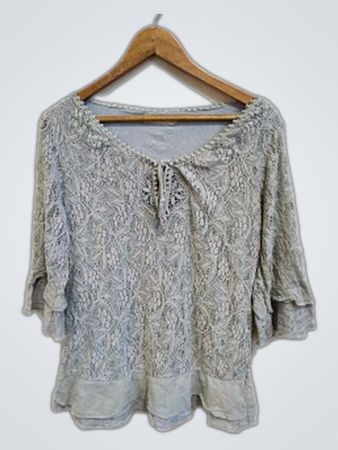 Blue Floral Blouse