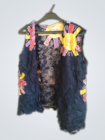 Blue Floral Vest