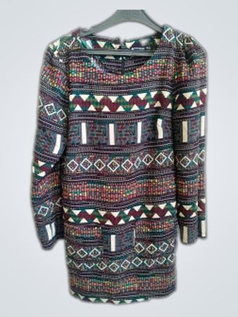 SheInside Long Sleeve Patterned Top