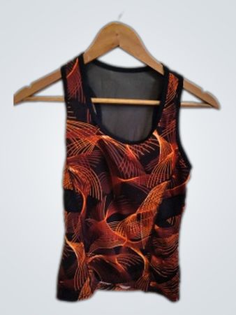 Unbranded Orange Mesh Tank Top