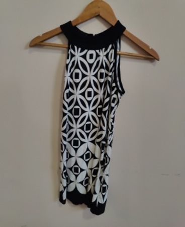 Black and White Geometric Pattern Dress