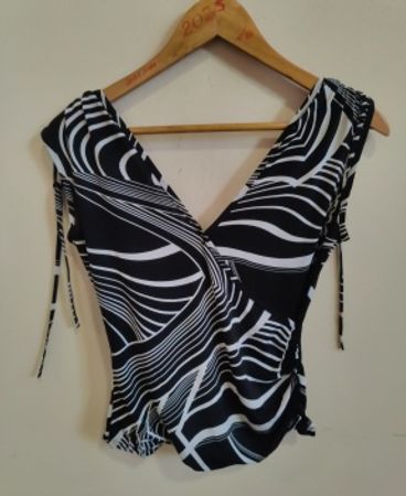 Black and White Striped Top
