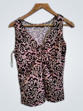 Pink and Black Floral Dress