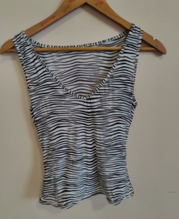 Black and White Striped Top
