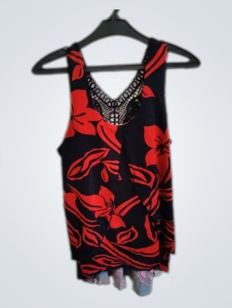 Black and Red Floral Dress
