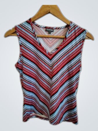Street One Striped Sleeveless Top