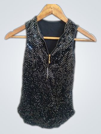 Black Polka Dot Top