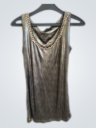 Flutton Luxury Metallic Sleeveless Top