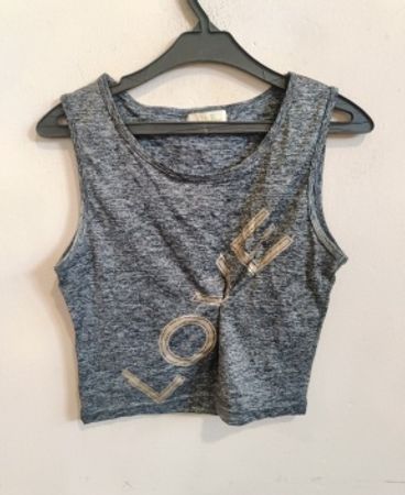 G&B Cropped Love Graphic Tank Top