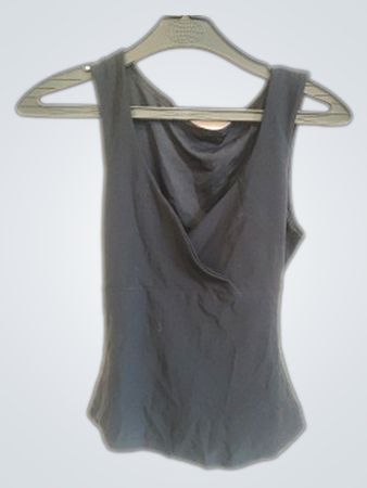 Black Sleeveless Wrap Cami Top