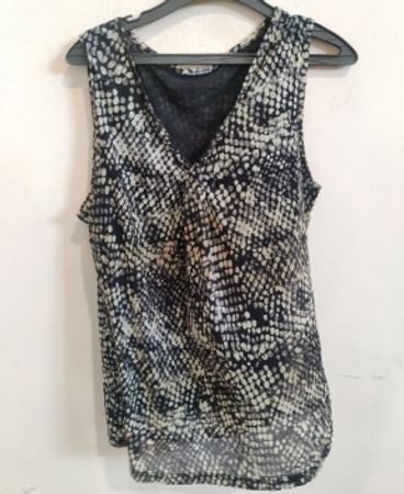 Black and White Patterned Tank Top