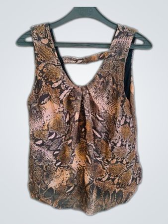 Brown Snakeskin Tank Top