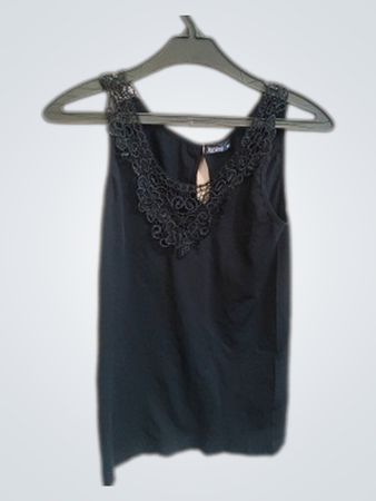 Janina Black Tank Top