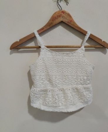White Lace Crochet Top