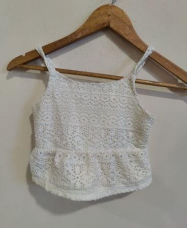 White Crochet Top