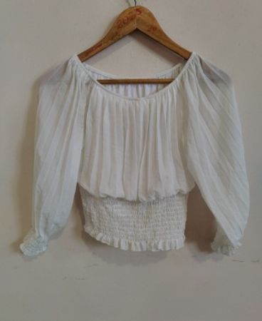 White Off-The-Shoulder Top