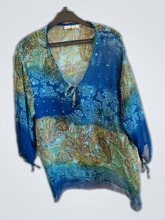 Blue Paisley Blouse