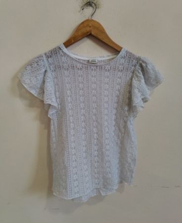 Pimkie Lace Ruffle Sleeve Blouse