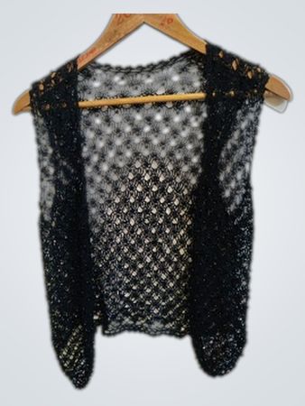 Black Crochet Top