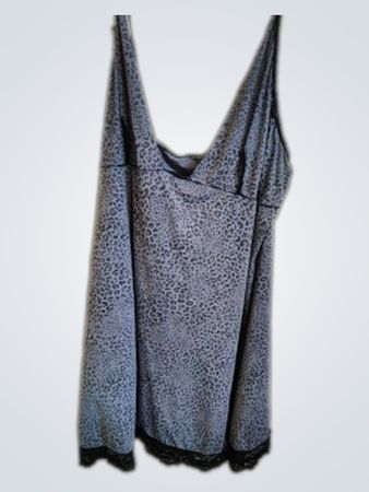 Gray Leopard Print Top