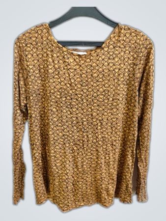 Cache Cache Geometric Print Long Sleeve Blouse