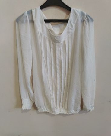 White Long-Sleeve Blouse