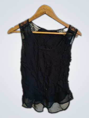 Black Sheer Top