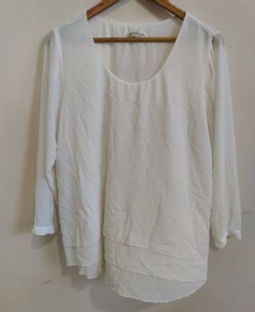 Cherimax White Sheer Blouse