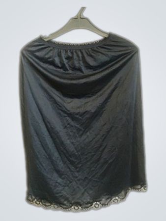 Unbranded Black Lace-Trim Slip Skirt
