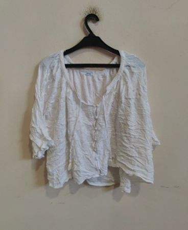 Pimkie White Crinkle Blouse