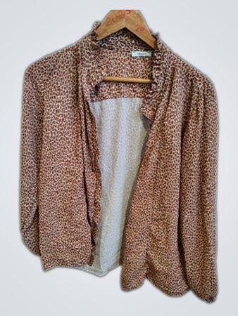 SENES Brown Animal Print Blouse