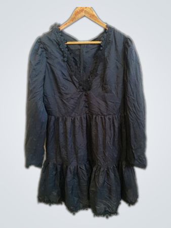 CHICME Black Ruffled Dress