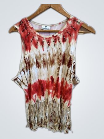 Frankenwalder Tie-Dye Fringed Top