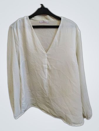 White Long-Sleeve Blouse