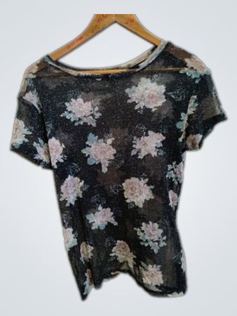 Tally Weijl Floral Mesh Top