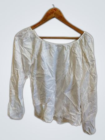White Long-Sleeve Blouse