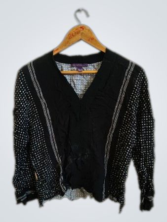 Niceta Black and White Polka Dot Cardigan