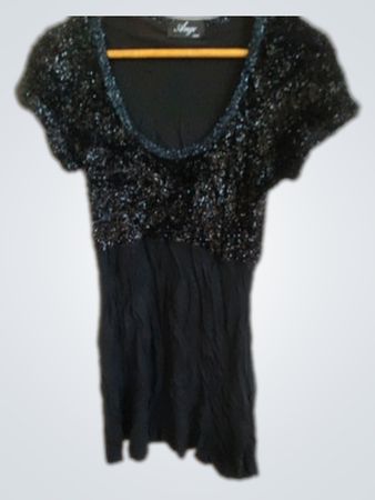 Ange Paris Black Sequined Dress