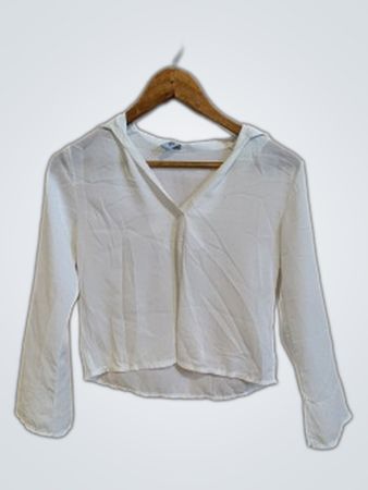 White Long-Sleeve Top