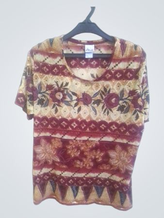 Miss Etam Printed Short Sleeve Top