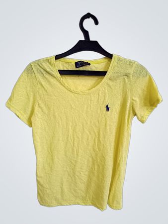 Polo Ralph Lauren Women's Yellow Crewneck T-Shirt