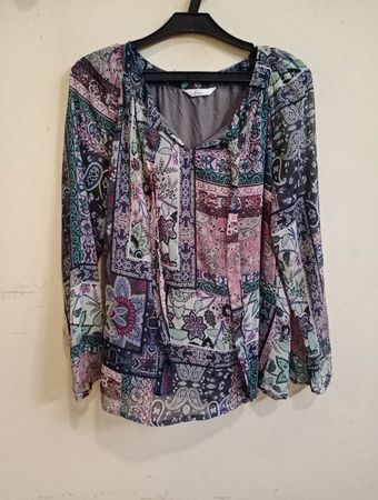 Miss Etam Paisley-Print Langarmbluse