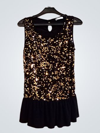 Promod Pailettenverziertes Peplum-Top