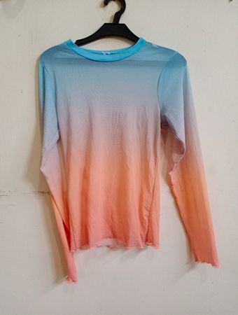 Ombre Mesh Langarmoberteil
