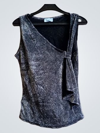 Fashion Express Glänzendes Ärmelloses Top