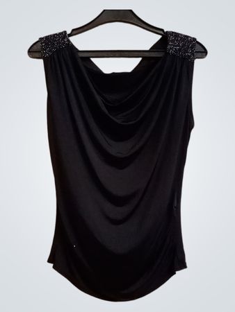 Orsay Schwarzes Ärmelloses Verziertes Top