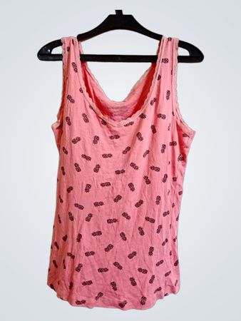 Orsay Pink Pineapple Print Tank Top